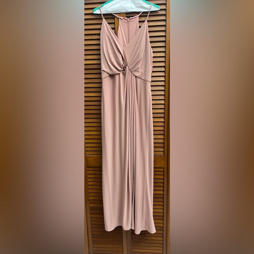 jersey a-line bridesmaid dress with knot detail